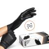 Defender Safety Black Nitrile Gloves Heavy Duty Chemical-3