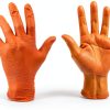 American Safety Disposable Orange Gloves Medium Latex Work-6