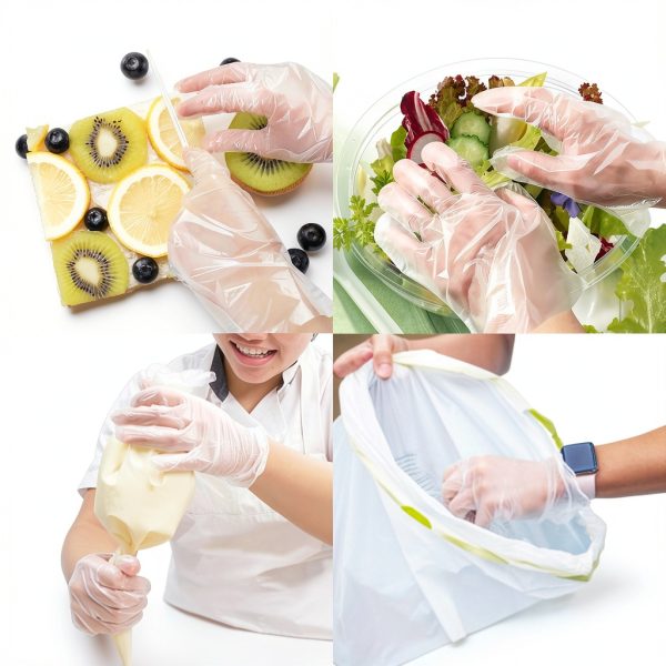Plastic Gloves Household Cleaning Food Handling Protection-5