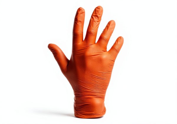 American Safety Disposable Orange Gloves Medium Latex Work-1