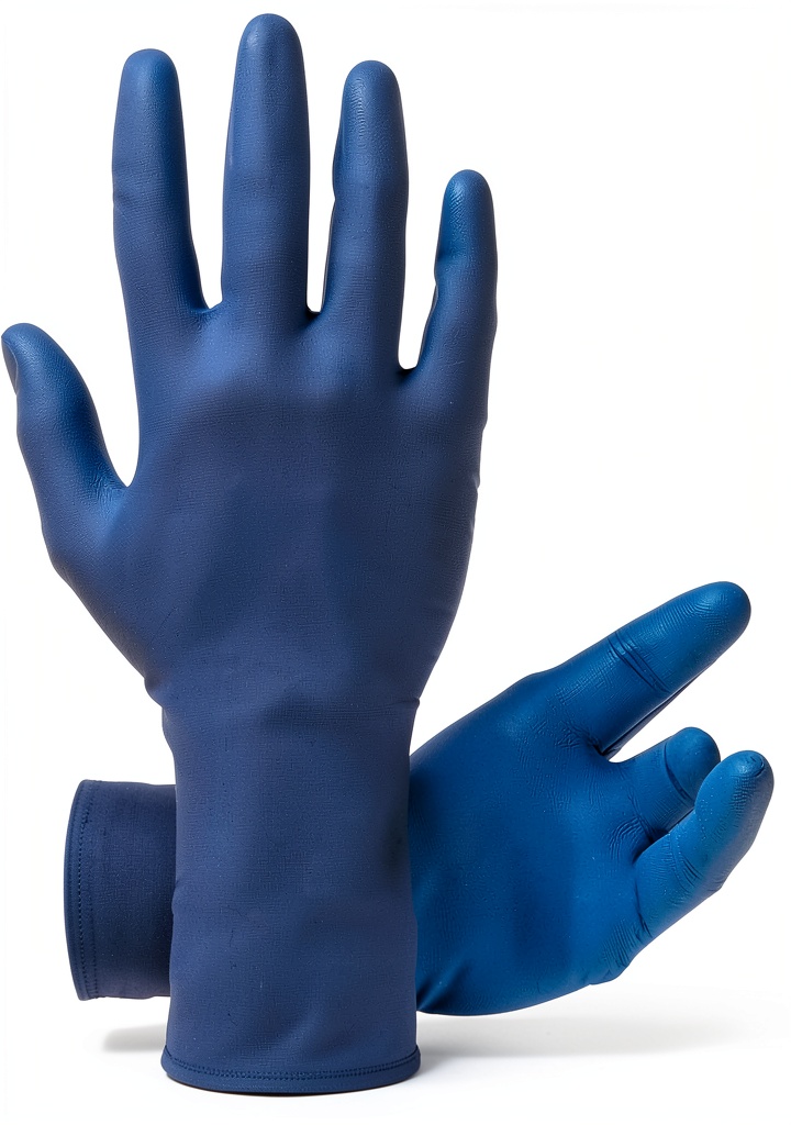 SAS Safety nitrile gloves shown in use during a medical procedure