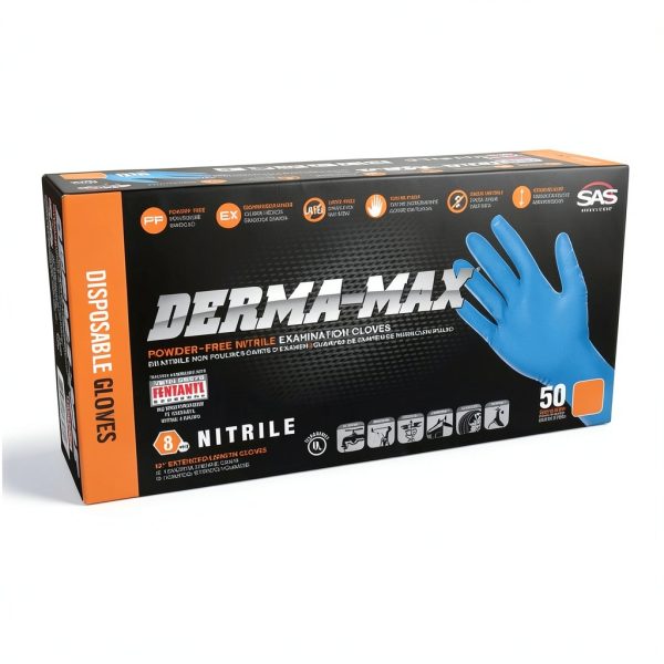 SAS Safety Nitrile Gloves Powder Free 8mil Disposable-3