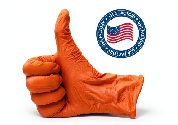 American Safety Disposable Orange Gloves Medium Latex Work-4