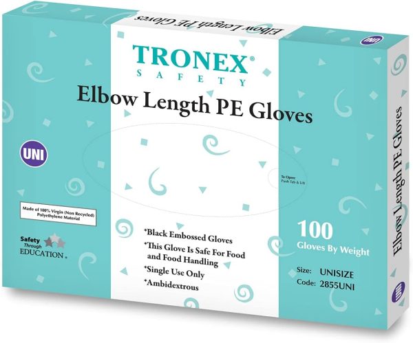 TRONEX Black Disposable Gloves Heavy Gauge Latex Free-2