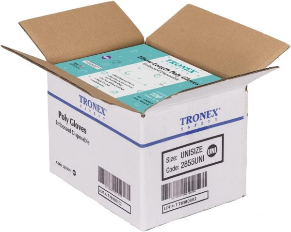 TRONEX Black Disposable Gloves Heavy Gauge Latex Free-0