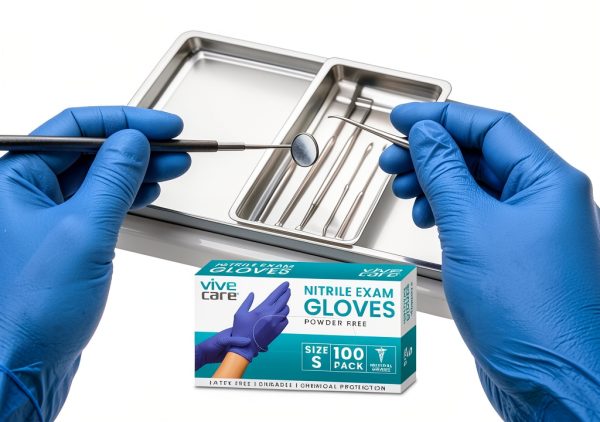 Vive Nitrile Gloves Latex Free Chemical Protection Medical-8